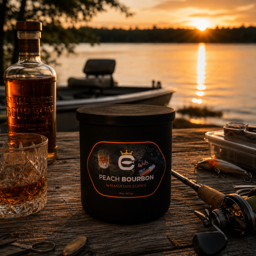 Peach & Bourbon, 16oz, Two Wick Candle