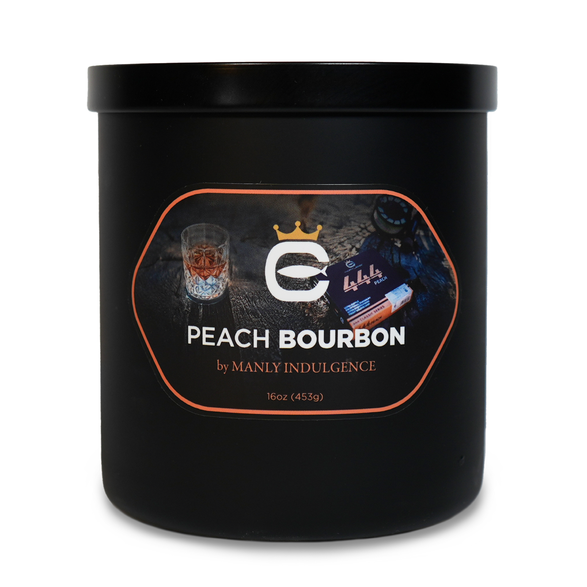 Peach &amp; Bourbon, 16oz, Two Wick Candle