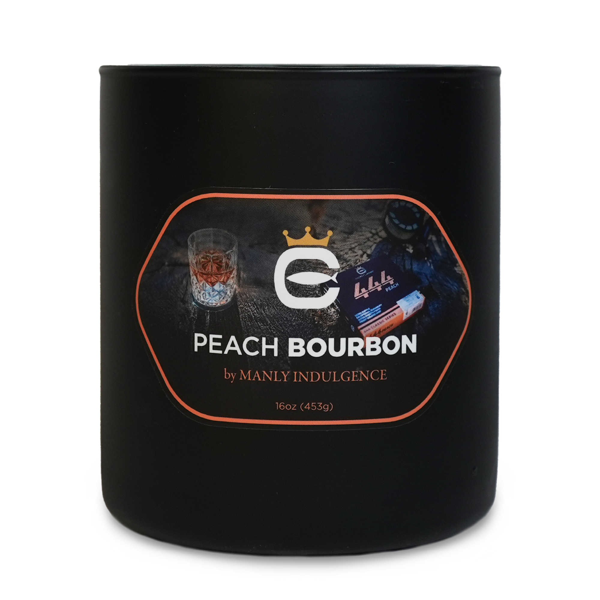 Peach &amp; Bourbon, 16oz, Two Wick Candle