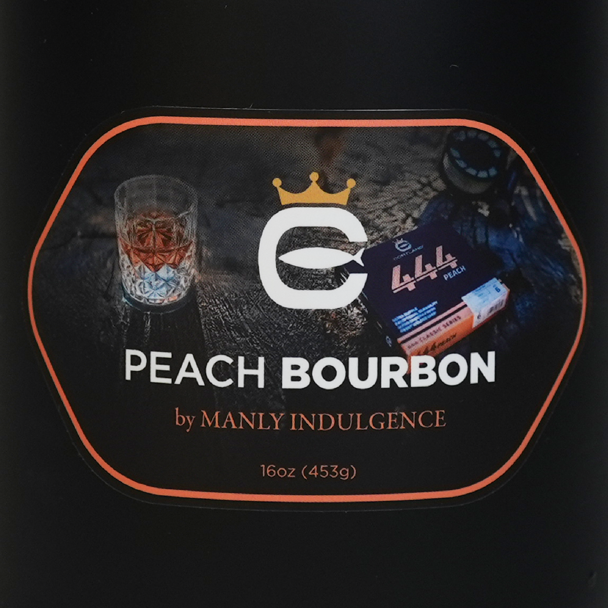 Peach &amp; Bourbon, 16oz, Two Wick Candle